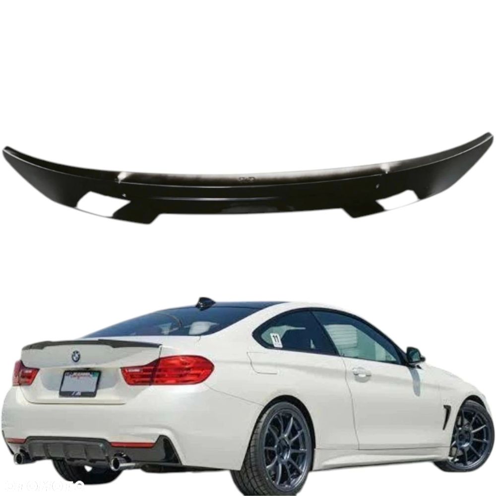 BMW F32 F36 SPOILER LOTKA M4 LOOK CZARNY POŁYSK SPOJLER KLAPY DOKŁADKA - 3