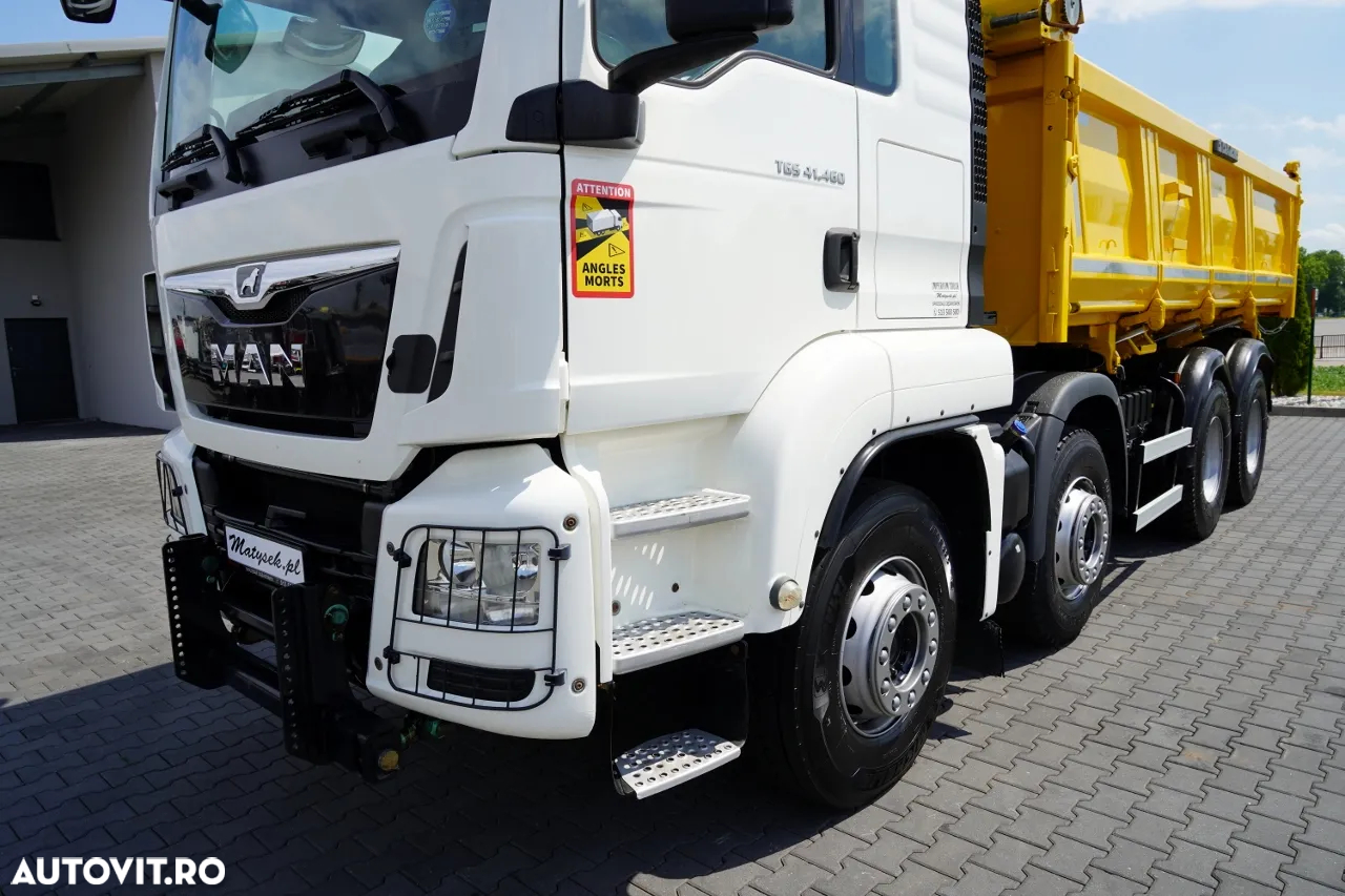 MAN TGS 41.460 / 8x8 / BASCULĂ / 2 PĂRȚI / BORDMATIC / HYDROBTA / MEILLER KIPER / ANVELOPE 100% / EURO 6 / 2017 / IMPORTAT - 16