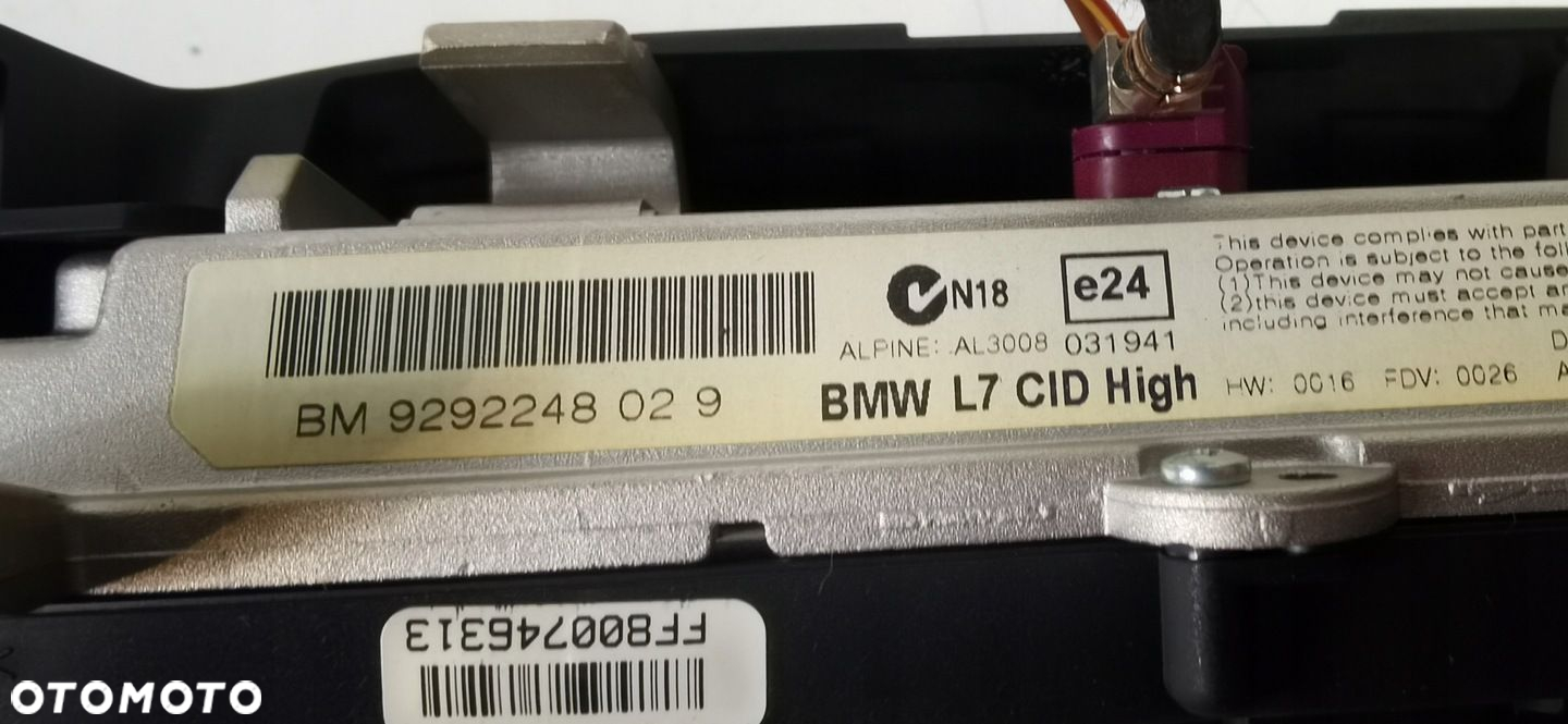 NAWIGACJA NBT HU EKRAN IDRIVE BMW F34 F32 KOMPLET 9351679 9292248 - 10
