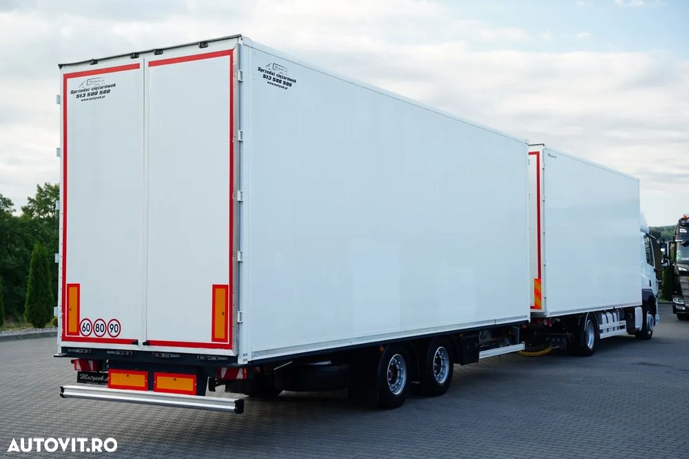 DAF CF 450 / COMBINAȚIE TANDEM 120 M3 / TRAFFIC / CONTAINER / 7.2 M + 8.0 M / LECITRAILER / PODEA REZISTENTĂ / EURO 6 - 8