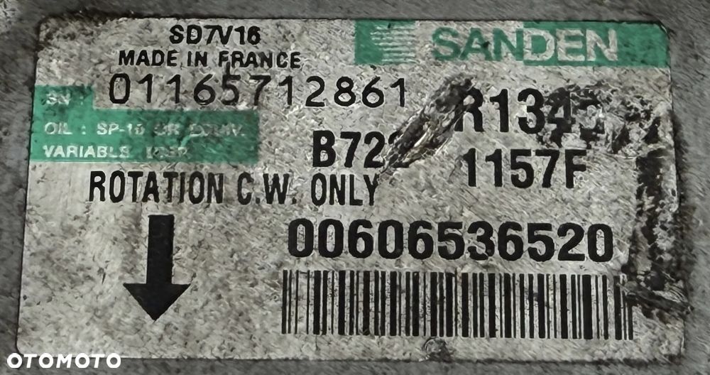 00606536520 ORYGINALNY kompresor klimatyzacji FIAT Brava Bravo Coupe Marea Multipla Stilo / 415 - 7