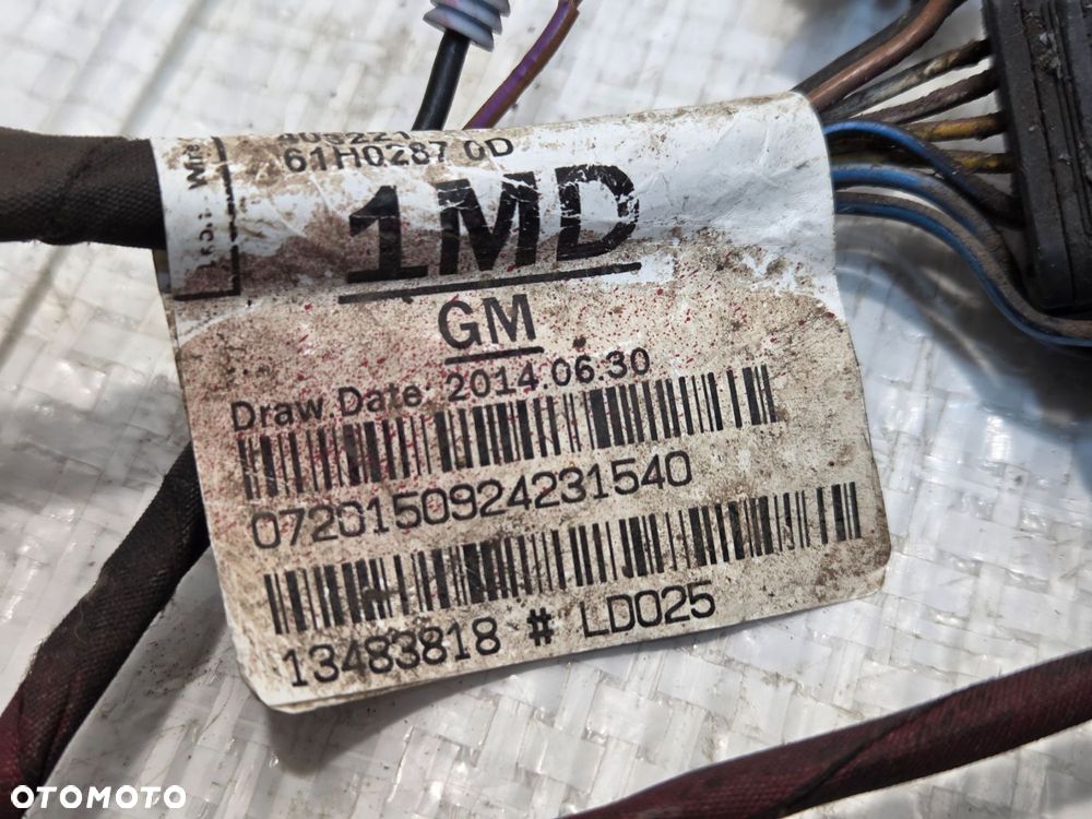 OPEL ASTRA K V INSTALACJA WIĄZKA PDC ZDERZAKA TYŁ 13483818 - 8
