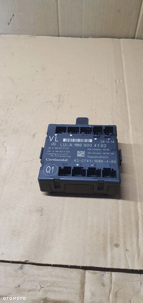 Moduł sterownik drzwi lewy przód Mercedes GL X166 W166 A1669004102 - 2