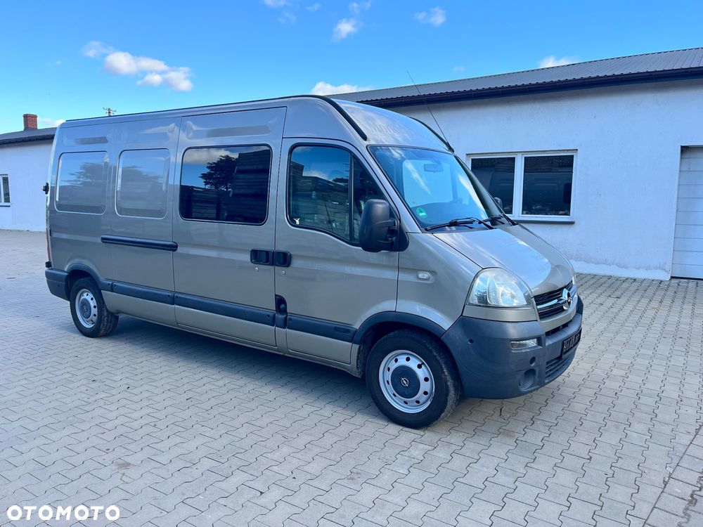 Opel Movano / L3H2 / Master / 2.5 D / 145 KM / brygadówka / doka / 6 osób / klima / WEBASTO / z Niemiec / Super stan - 1
