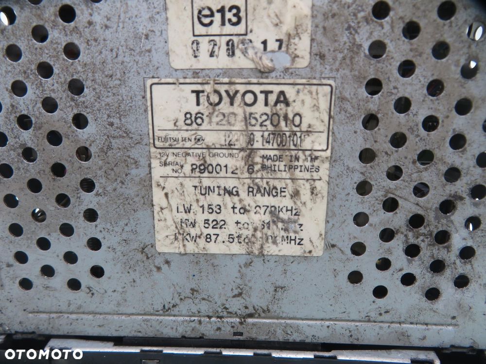 RADIO KASETA  TOYOTA YARIS VERSO 8612052010 - 3