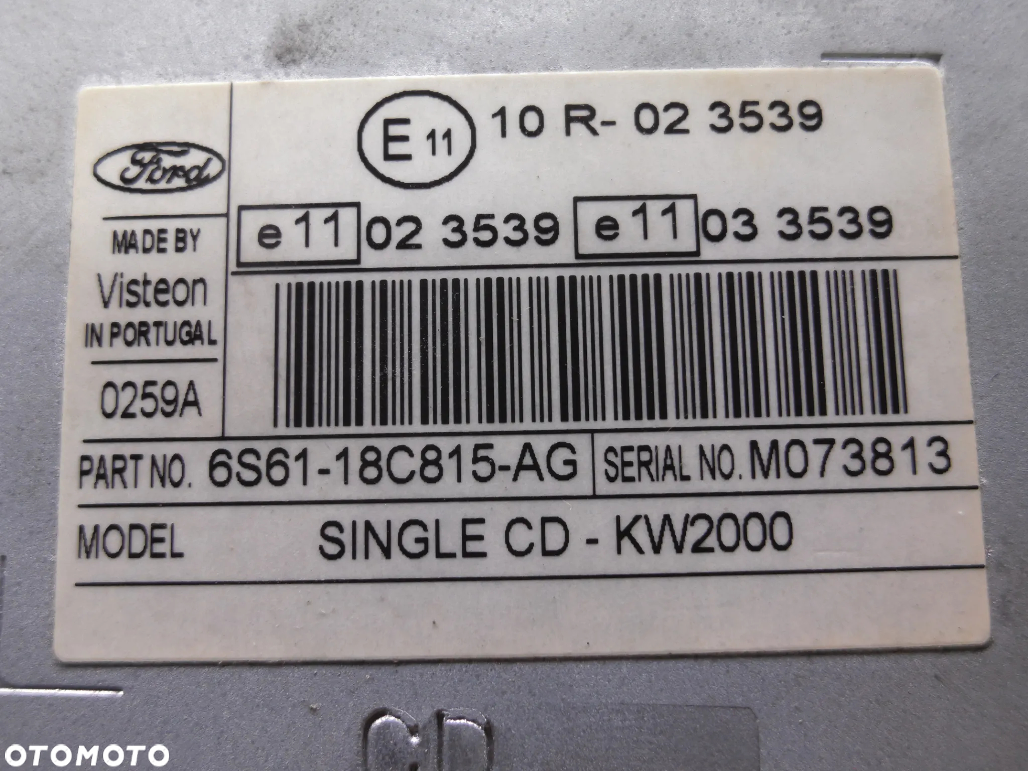radio radioodtwarzacz Focus II MK2 C-max z  6S61-18C815-AG - 5