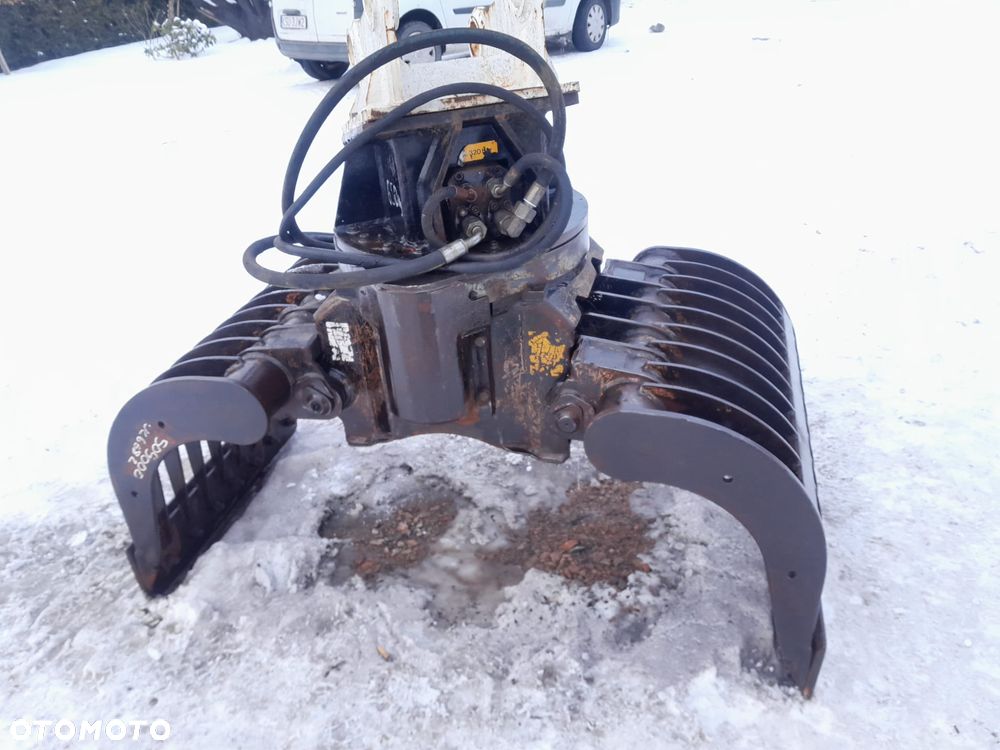 Kinshofer D15 na 2 siłownikach, chwytak hydrauliczny obrotowy sortujący wyburzeniowy kleszcze, waga 650kg. - 5