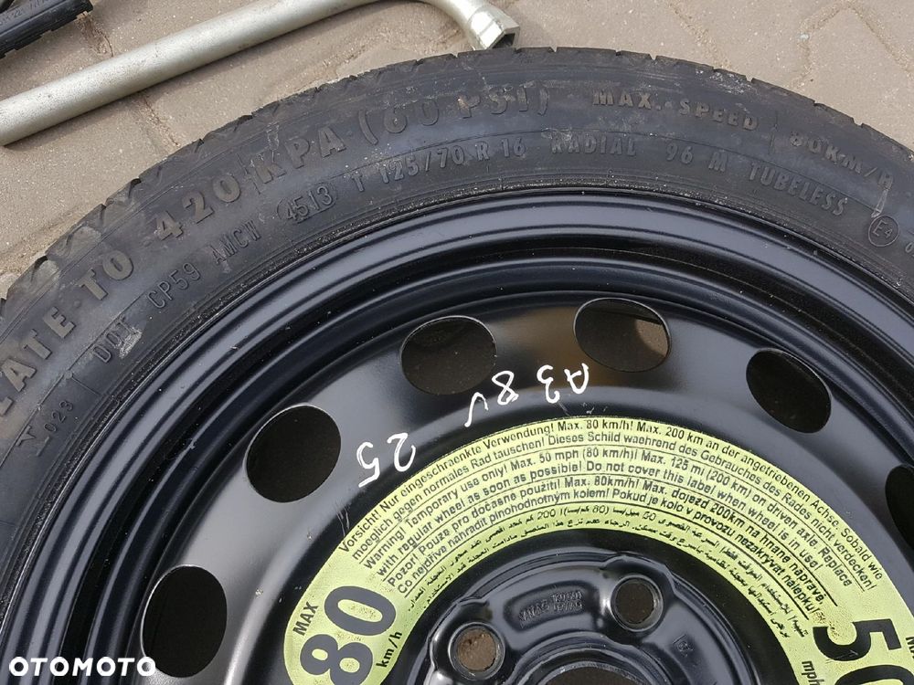 AUDI A3 8V 2012r- GOLF VII 7 LEON III KOŁO DOJAZDOWE 16 5X112 LEWAREK - 6