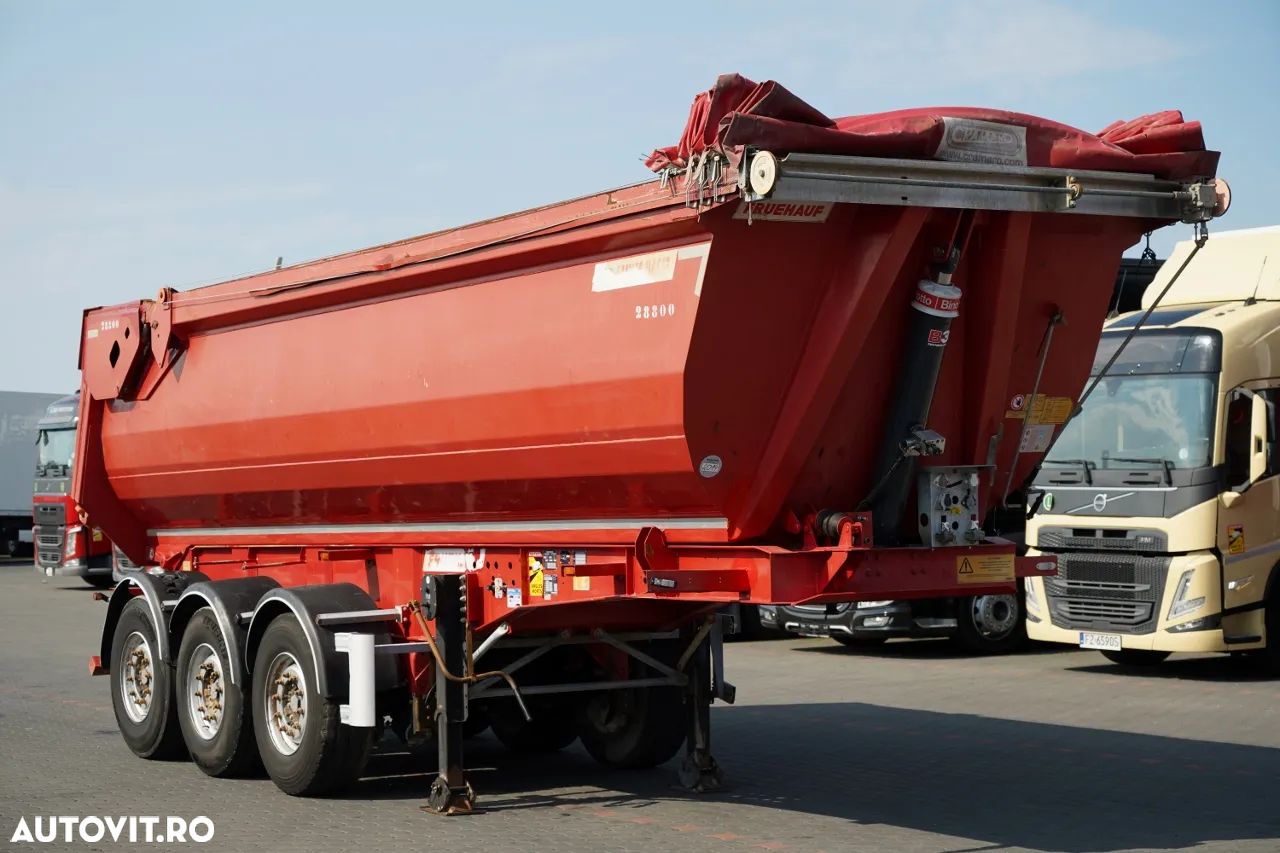Fruehauf BASCĂLĂ FRUEHAUF DIN OȚEL / 28 m³ / HIDROCLASP / PRELATĂ AUTOMATĂ / AXĂ RIDICATĂ / - - 1