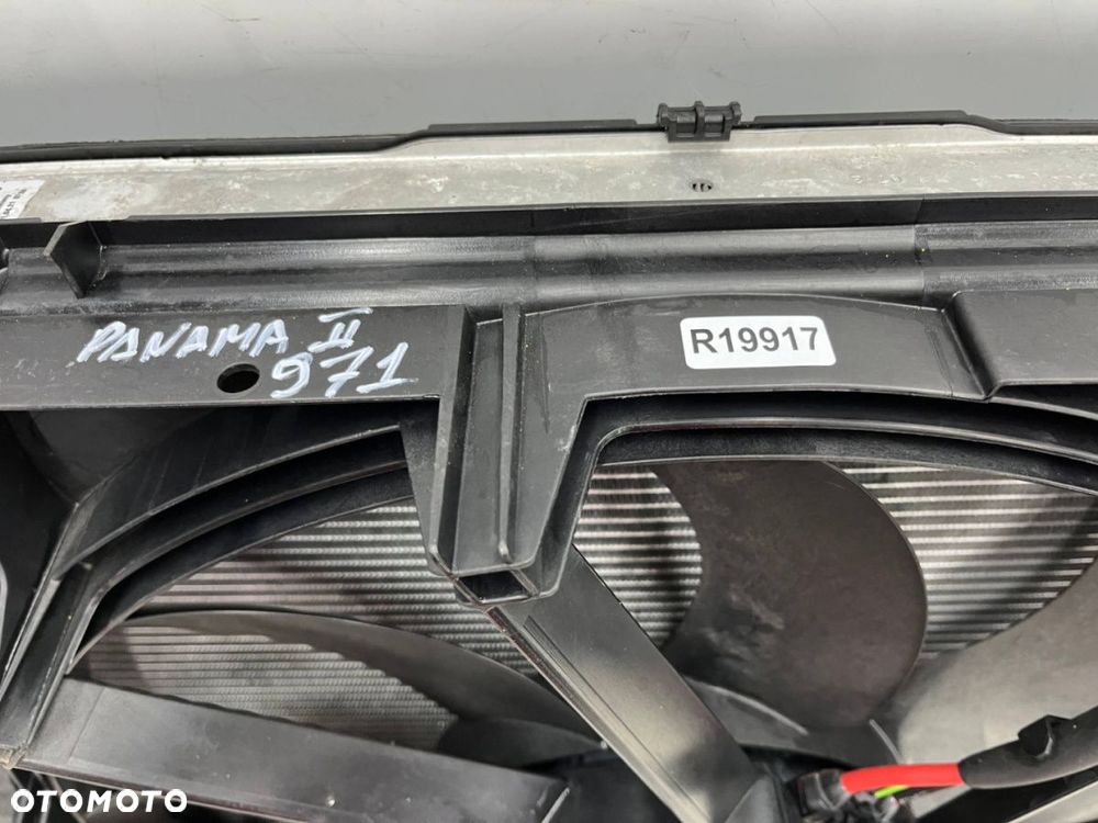 Chłodnica wody Porsche Panamera II 971 16-23r. chłodnica klimatyzacji wentylator wiatrak KOMPLET - 16