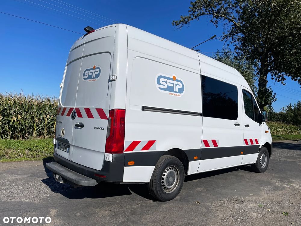 Mercedes-Benz Sprinter W907 Nowy Model 2020 ROK 314 CDI L2H2 Średniak Średni Brygadówka 6 Osobowa 6 osób Dubel Kabina Holenderka - 7