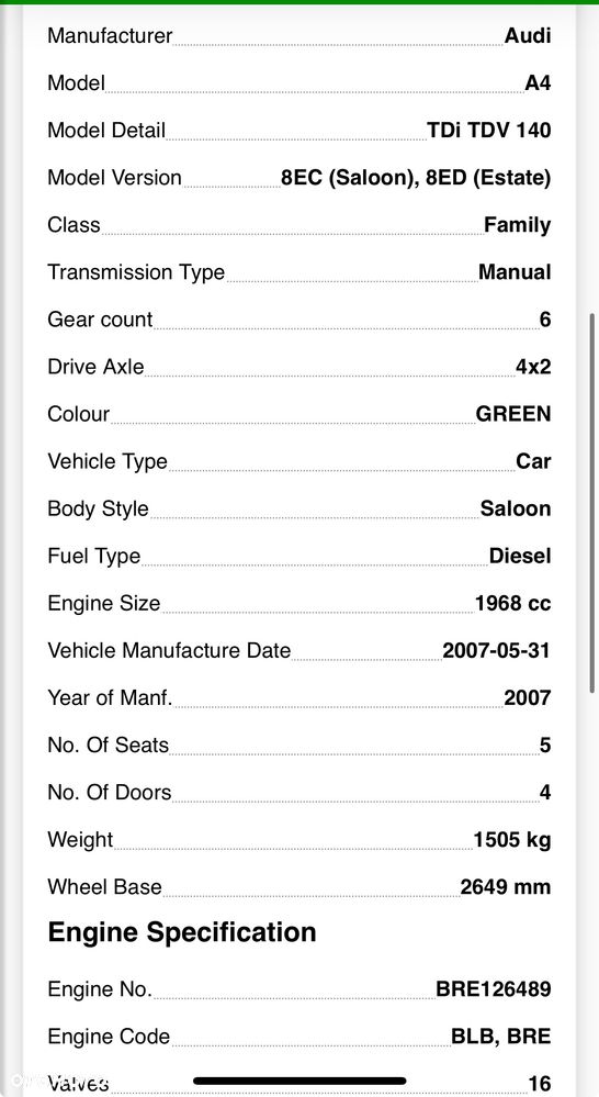 Skrzynia biegów JEM 2,0 TDI Audi A4 B7 A6 C6 - 6