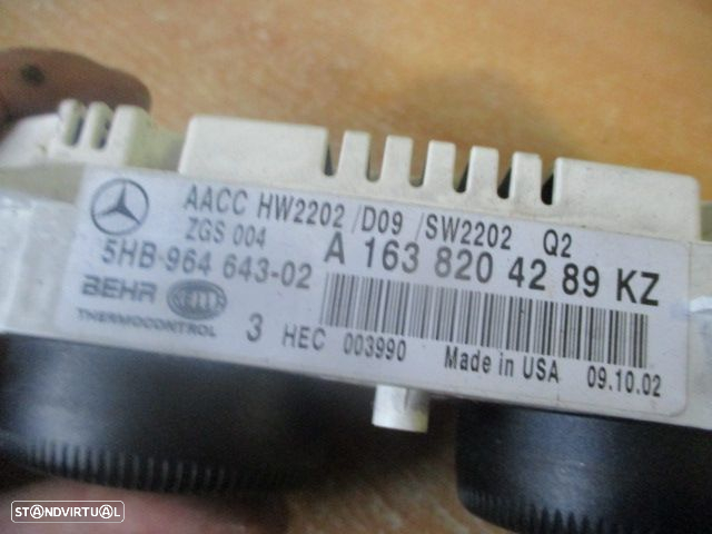 Comando Sofagem A1638204289 MERCEDES W163 ML 2002 0P Behr - 4