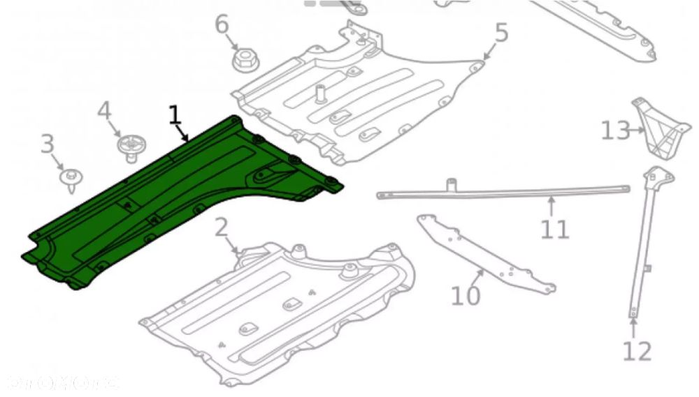 OSŁONA PODWOZIA PRAWA podłoga materiałowa BMW X3 G01 X4 G02 2018+ - 3