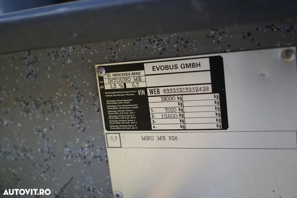 Mercedes-Benz INTOURO / EURO 5 / MANUALĂ / AER CONDIȚIONAT / IMPORTAT / - 37