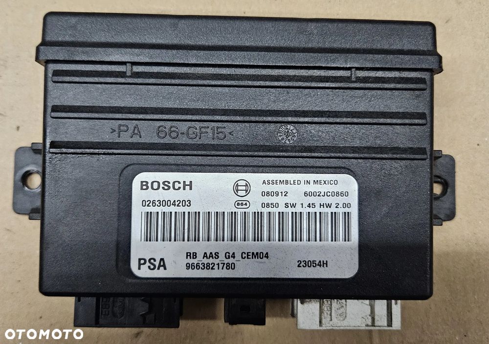 Peugeot 308 T7 Citroen C4 C5 X7 Partner Berlingo  moduł sterownik PDC parkowania 9663821680 9663821780 9663937380 - 2