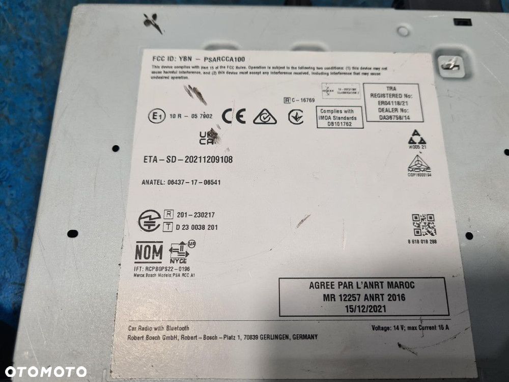 CITROEN C3 III LIFT RADIO I NAWIGACJA 9855270480 - 9