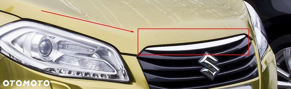 Listwa atrapy Suzuki SX4 S-Cross 13-16r. NOWA nakładka GÓRNA grilla chrom oryginalny listewka 77501- - 1