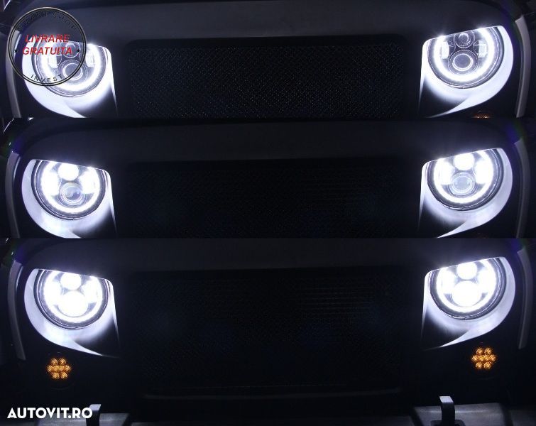 Grila Frontala cu Faruri LED CREE Angel Eye si Semnalizari compatibile cu Jeep Wra- livrare gratuita - 17