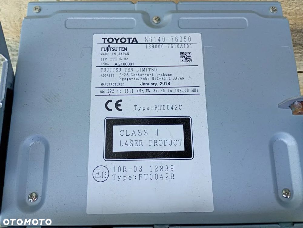 radio cd radioodtwarzacz lexus ct 200h lift 2018r 86140-76050 - 3