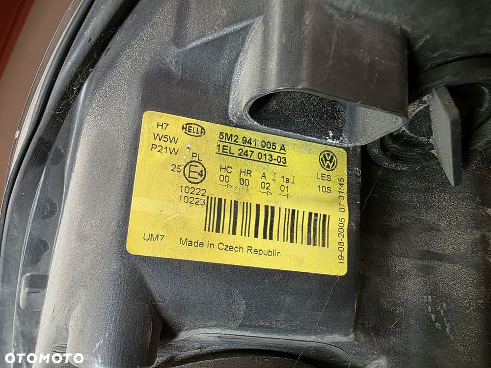 VOLKSWAGEN GOLF + LAMPA LEWA REFLEKTOR LEWY PRZÓD ANGLIK 5M2941005A - 4