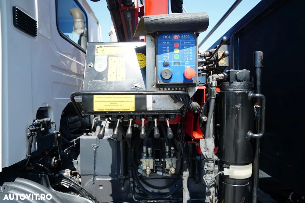 Scania P 280 / 4X2 / BASCULĂ + HDS HMF 635 K2 / RADIOCOMANDĂ / ROTATOARE / EURO 6 / - 22
