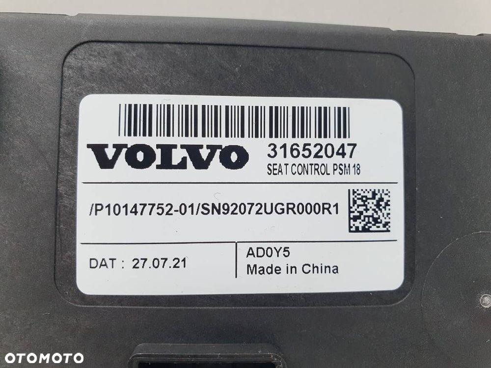 MODUŁ STEROWNIK FOTELA LEWY KIEROWCY VOLVO S90 II 31652047 - 2