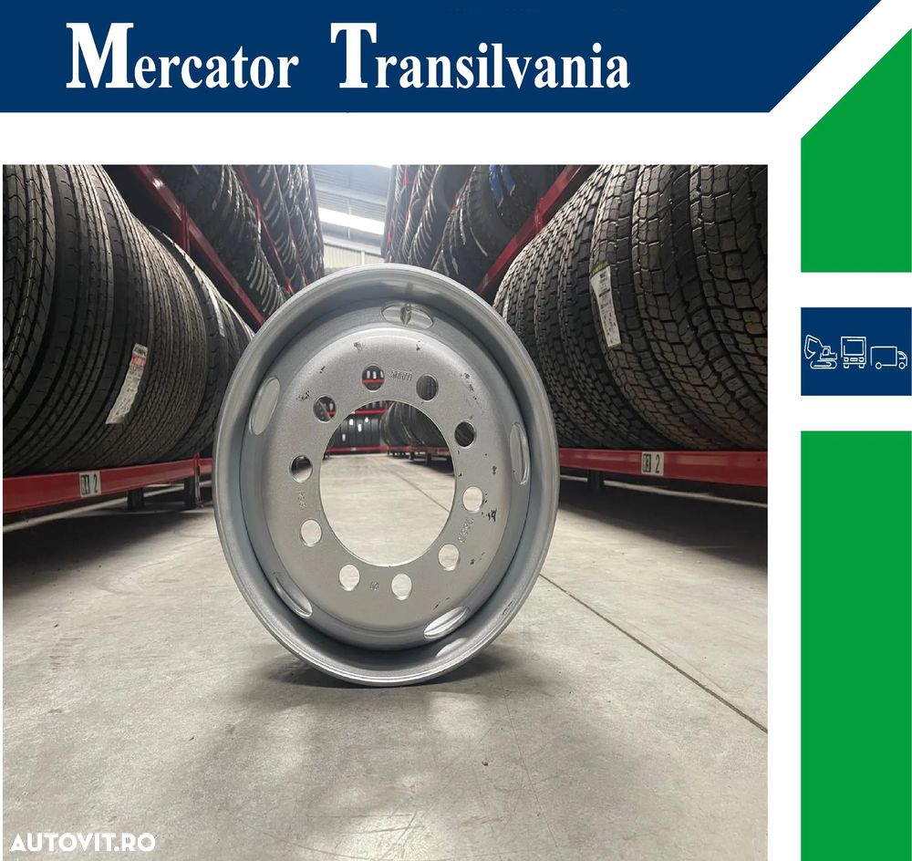 Janta NOUA  Otel 6.75X17.5 Akojant 10 prezoane, 70 mm intre prezoane, fiu 175 mm, flansa laterala Valva interioara Toate Pozitiile - 1
