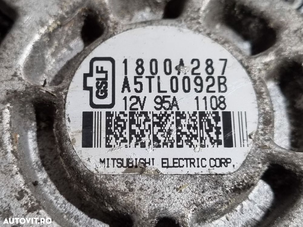 Alternator Mitsubishi ASX 1.6i 2010 - 2012 117CP 1590CC 4A92 (428) Benzina 1800A287 - 4