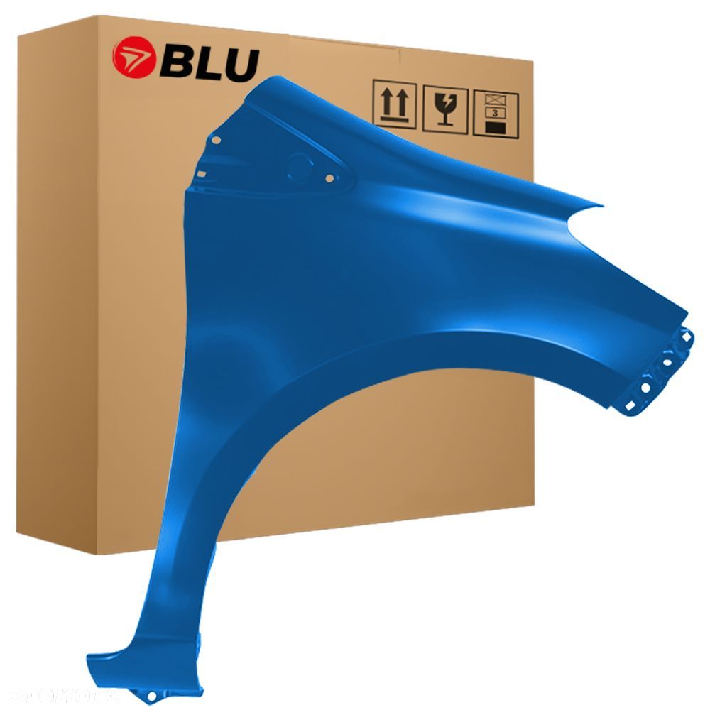 BLU Błotnik TOYOTA YARIS III 3 XP130 8T7 prawy niebieski 2011-2020 przód Blau Streak Metallic - 1