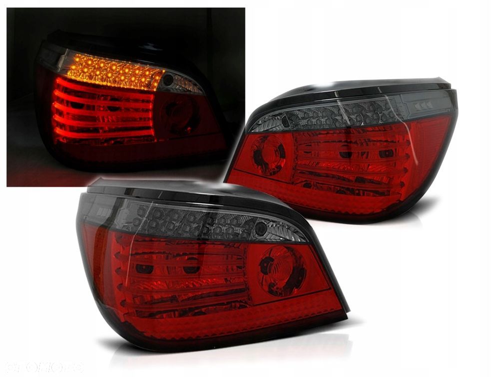 Lampy DIODOWE BMW E60 03-07 RED SMOKE LED SEQ - 1