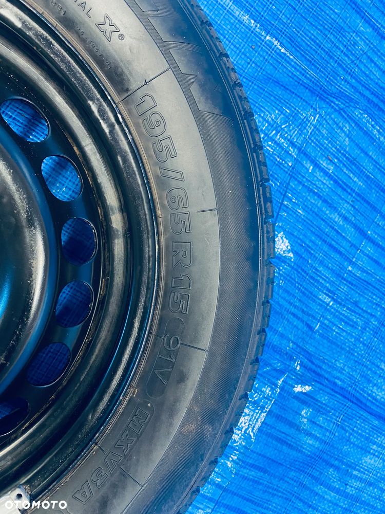 KOŁO ZAPASOWE DOJAZDOWE FELGA STALOWA 6J X 15" 5x112  57,1MM  ET 45 8D0601027 ; OPONA MICHELIN 195/65R15 ; AUDI OE A2 A3 A4 SKODA SUPERB III YETI VW PASSAT B5 B6 B7 B8 B9 - 6