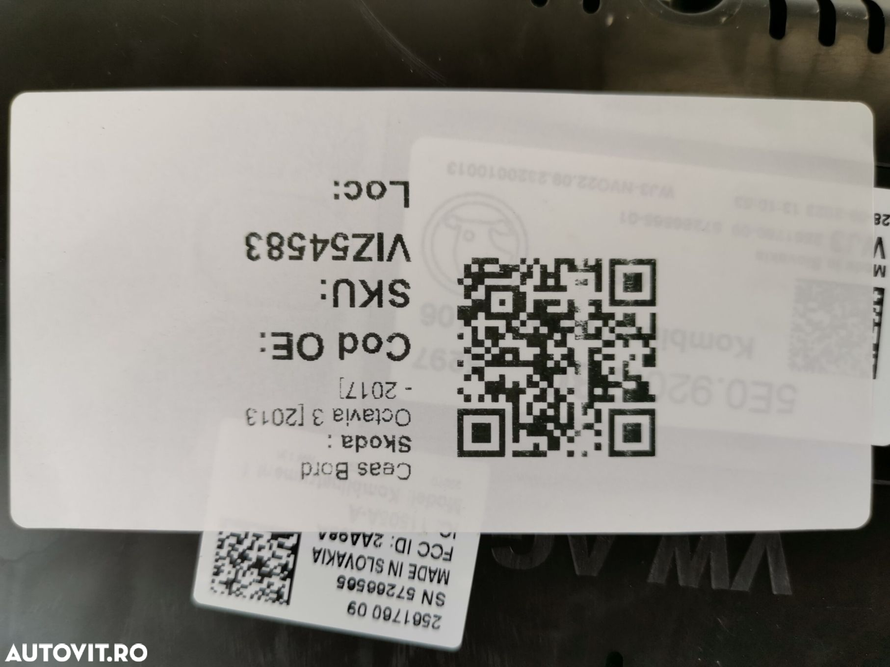 Ceas Bord Skoda  Octavia 3 [2013 - 2017] Original In Stare Buna - 8