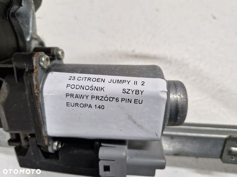 CITROEN JUMPY 2 II PODNOŚNIK MECHANIZM SZYBY PRAWY PRZÓD PRZEDNI 6 PIN EUROPA - 4