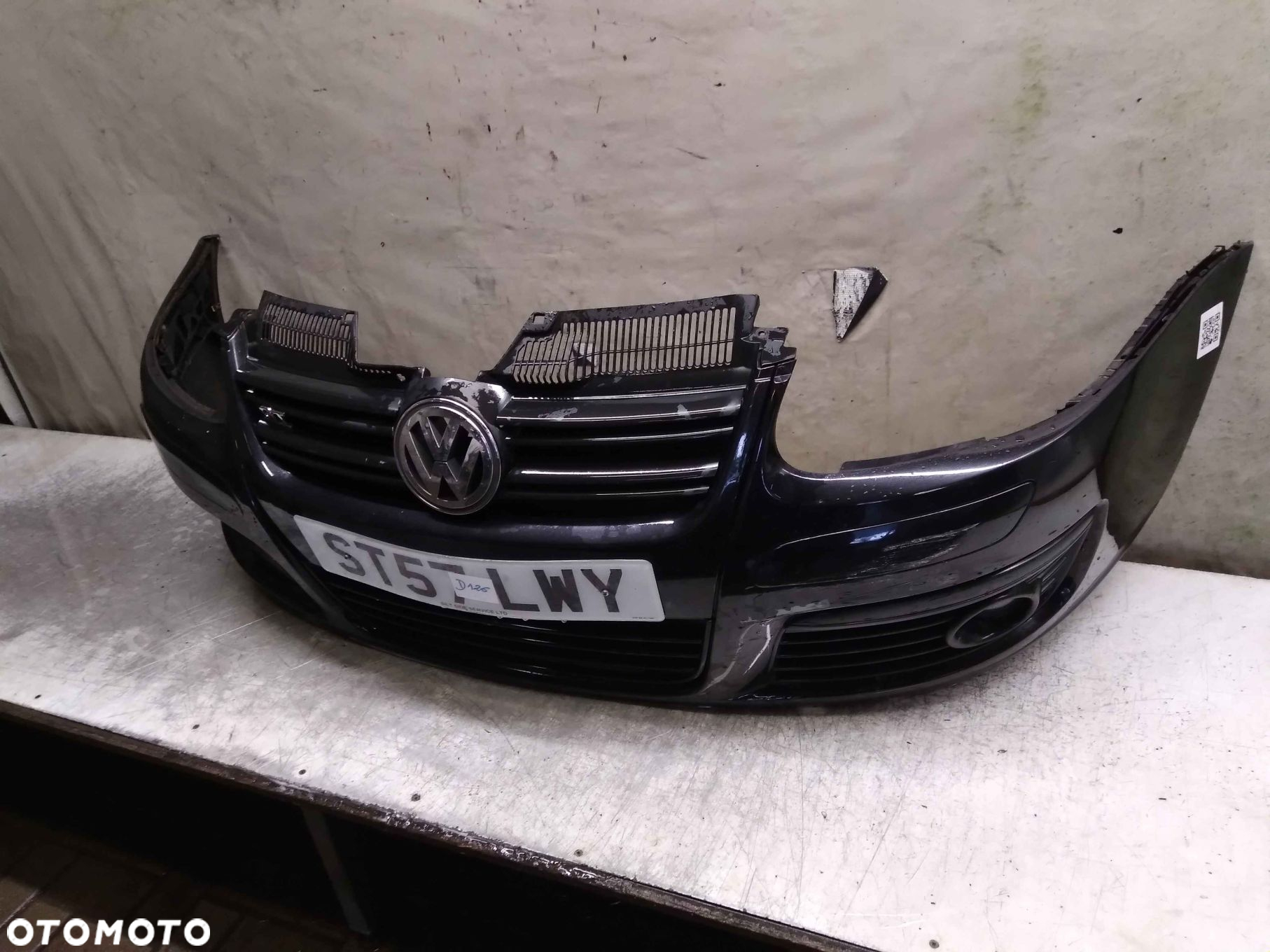 @ ZDERZAK PRZÓD PRZEDNI VW VOLKSWAGEN GOLF 5 V GT GTI LC9Z CZARNY HALOGENY - 3
