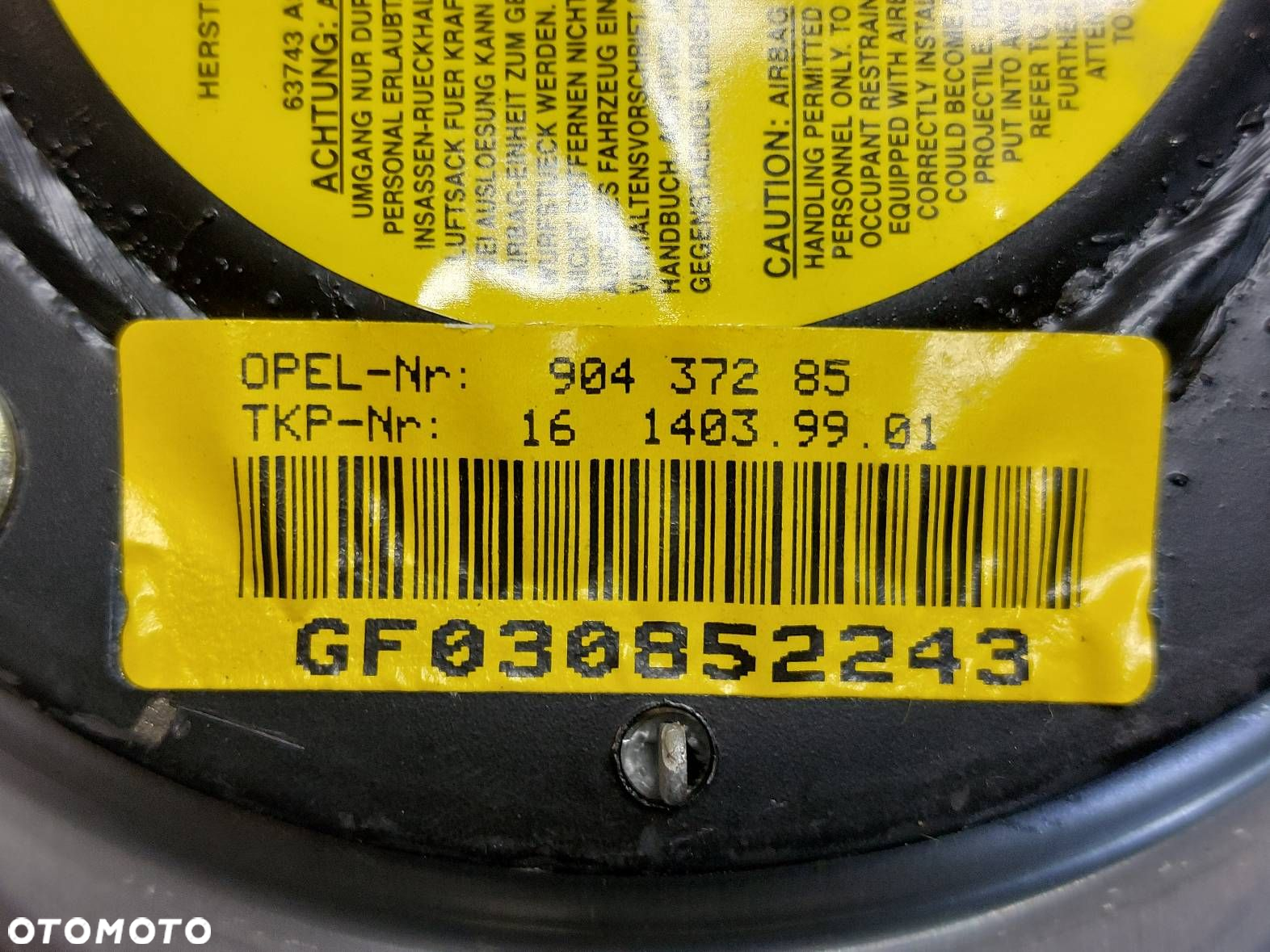 KIEROWNICA MULTIFUNKCJA + PODUSZKA OPEL ASTRA G 13127925 90437285 - 8