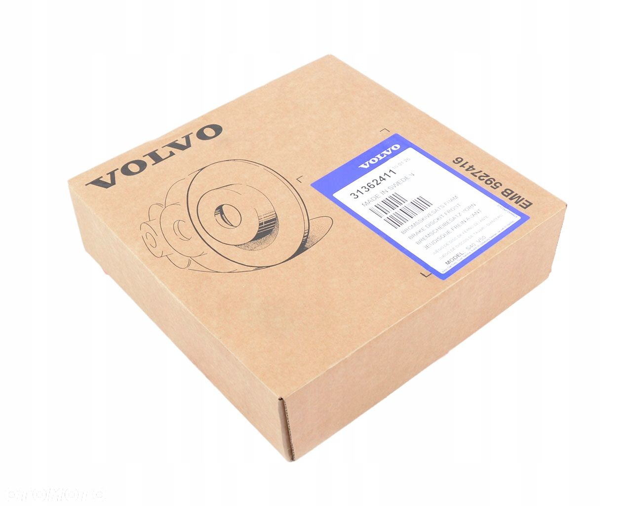 VOLVO S40 oryginal tarcze hamulcowe przod 278mm OE 31362411 - 4