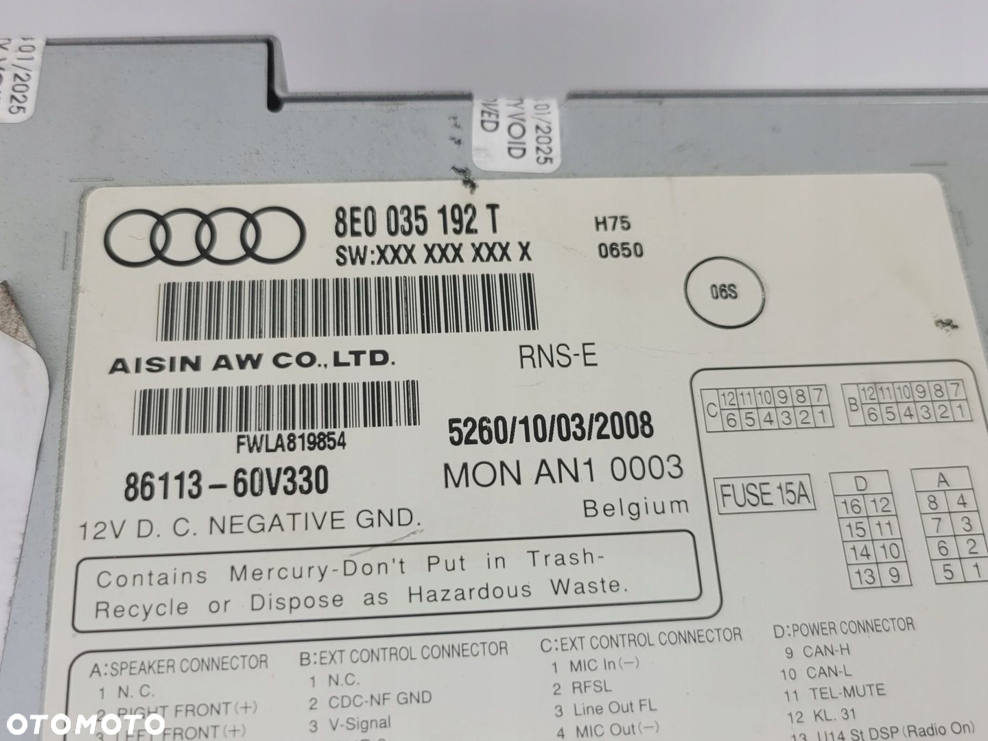 AUDI A4 B6 B7 RNS-E RADIO NAWIGACJA NAVI 8E0035192T POLSKIE MENU Z KODEM - 8