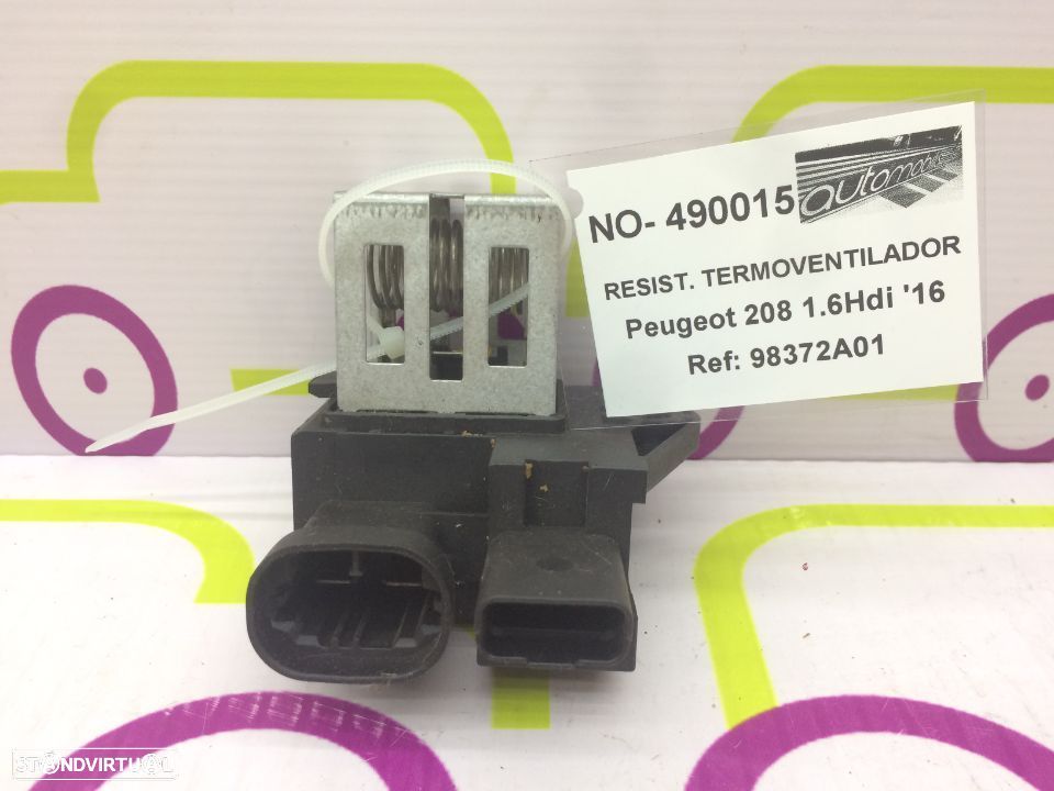 Resistência Termoventilador Peugeot 208 1.6 HDi 94 Cv de 2016	- Ref: 98372A01 - NO490015 - 1