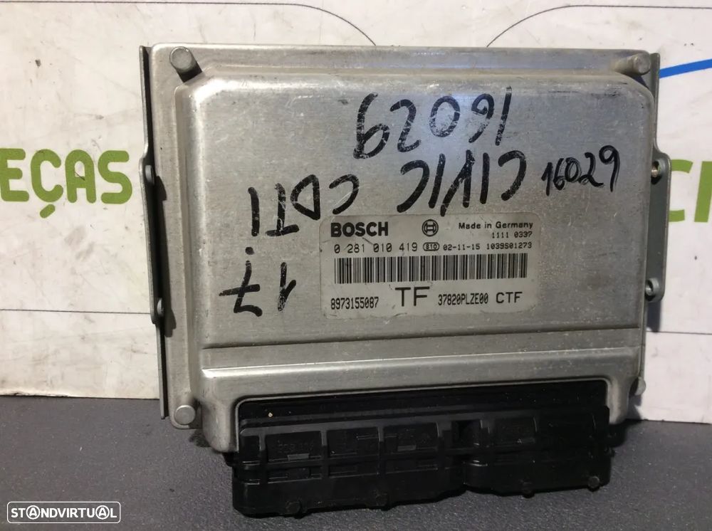 Centralina Motor Honda Civic 1.7 cdti ano 1999 a 2006  0281010419   37820PLZE00 - 1