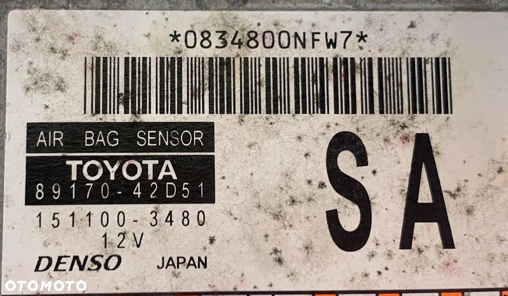 P4 TOYOTA RAV4 V 5 2020 - STEROWNIK MODUŁ PODUSZEK AIRBAG 89170-42D51 - 15