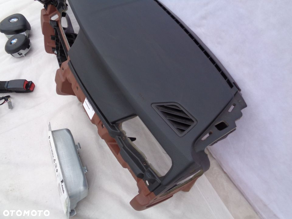 BMW F10 F11 ZIMTBRAU DESKA AIRBAG PASY KOMPLET - 3