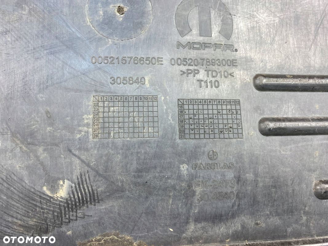 PŁYTA OSŁONA PODŁOGA POD SILNIK FIAT TIPO II 00521576650E 00520789300E 2015 - 11
