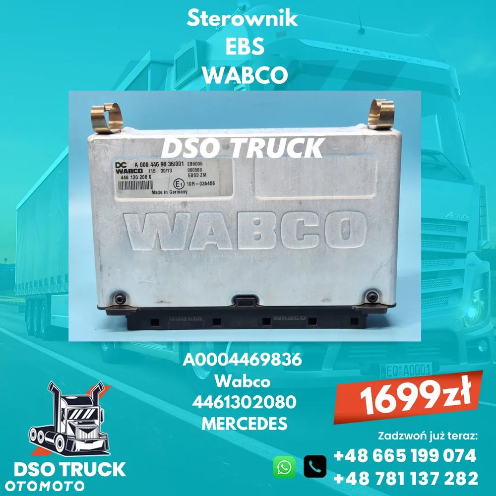 Sterownik EBS A0004469836 Wabco 4461302080 Mercedes ACTROS AXOR ATEGO - 1
