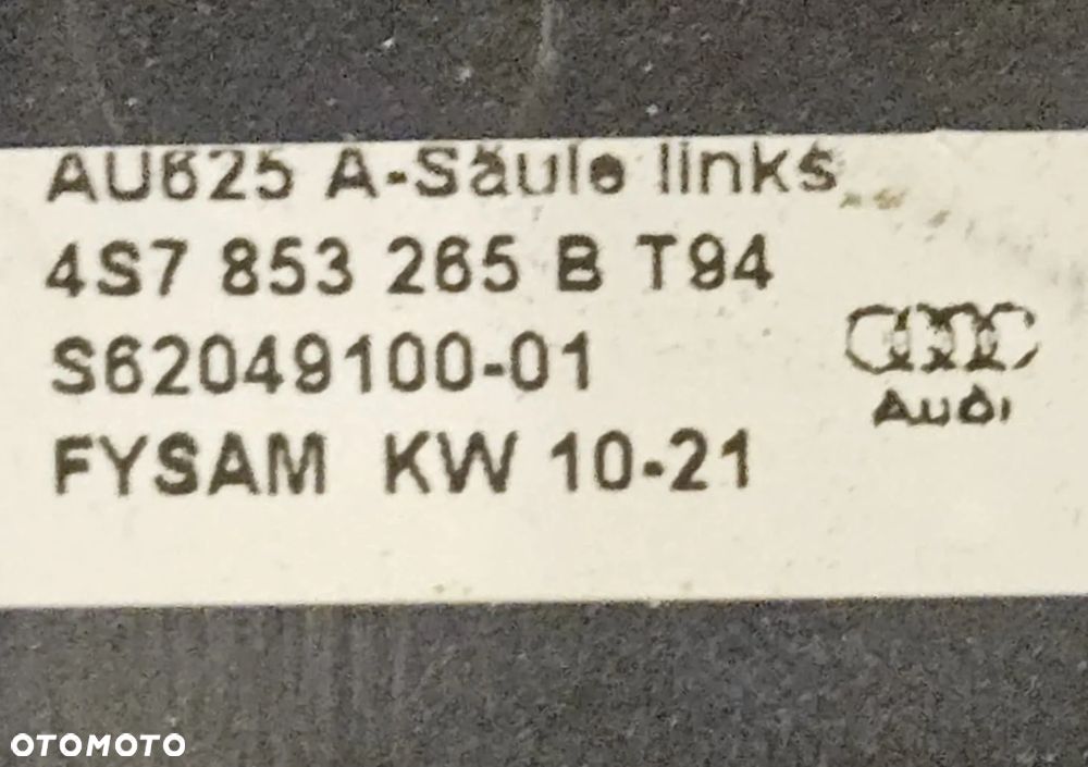 Listwy lewa prawa szyby przedniej boczne Audi R8 4S7853265B 4S7853266B - 2