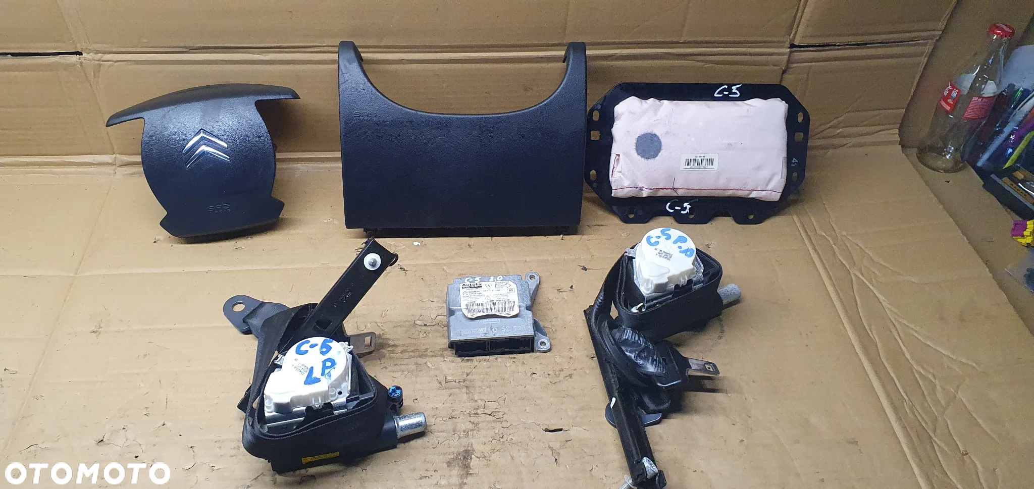 Konsola poduszki pasy AIRBAG  sensor zestaw naprawczy Citroen C5 III - 8