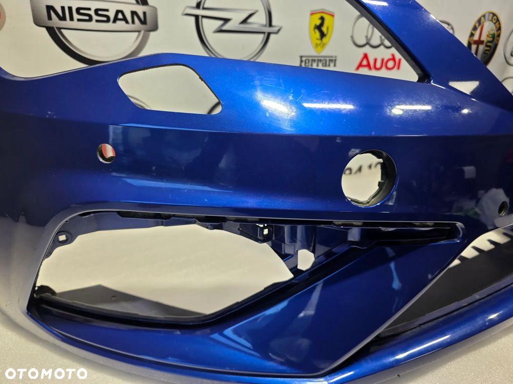 SEAT LEON 3 III LIFT FR CUPRA ZDERZAK PREDNI PRZÓD , ŁADNY , NA SPRYSKI + 4xPDC 4X PDC , KOLOR NIEBIESKI METALIK / ATRAMENTOWY , NR 5F0807221AB , NR AUKCJI NZ1461 - 8