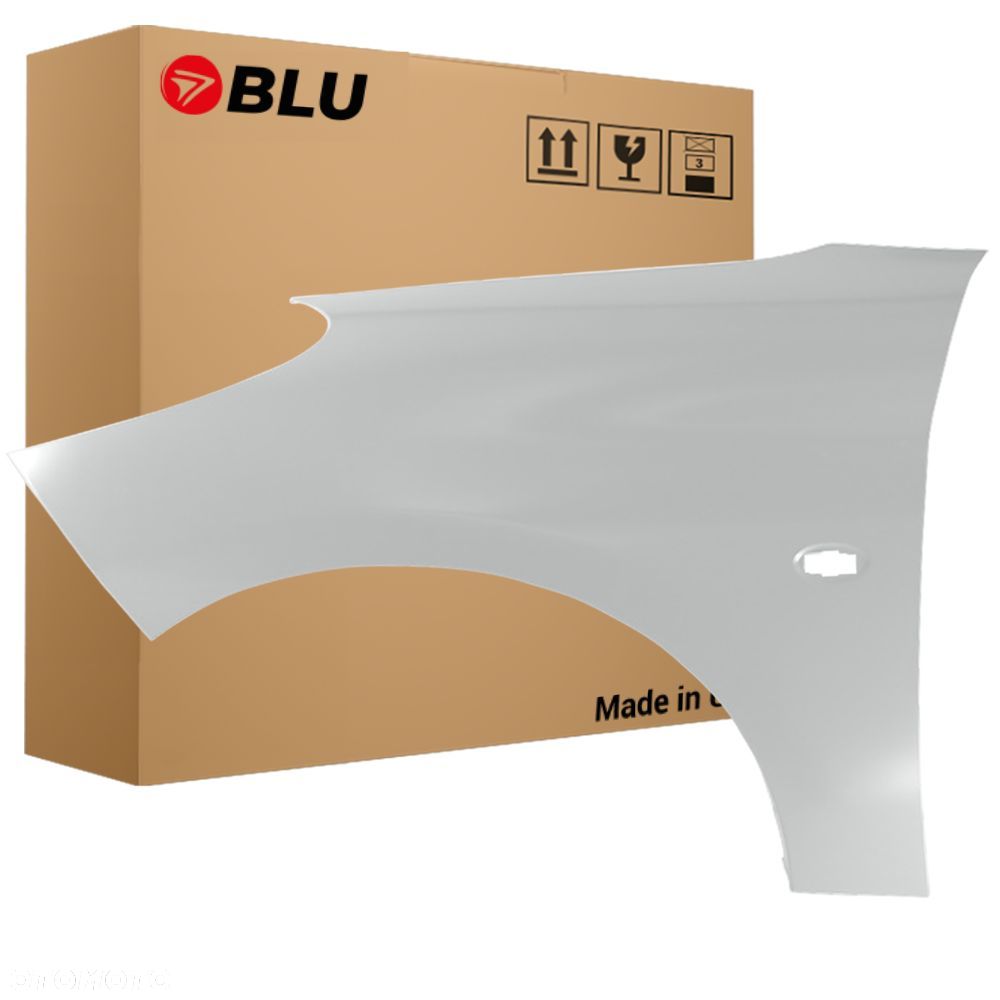 BLU Błotnik PEUGEOT 206+ PLUS EZR lewy szary 2007-2014 przód Grau Aluminium - 1