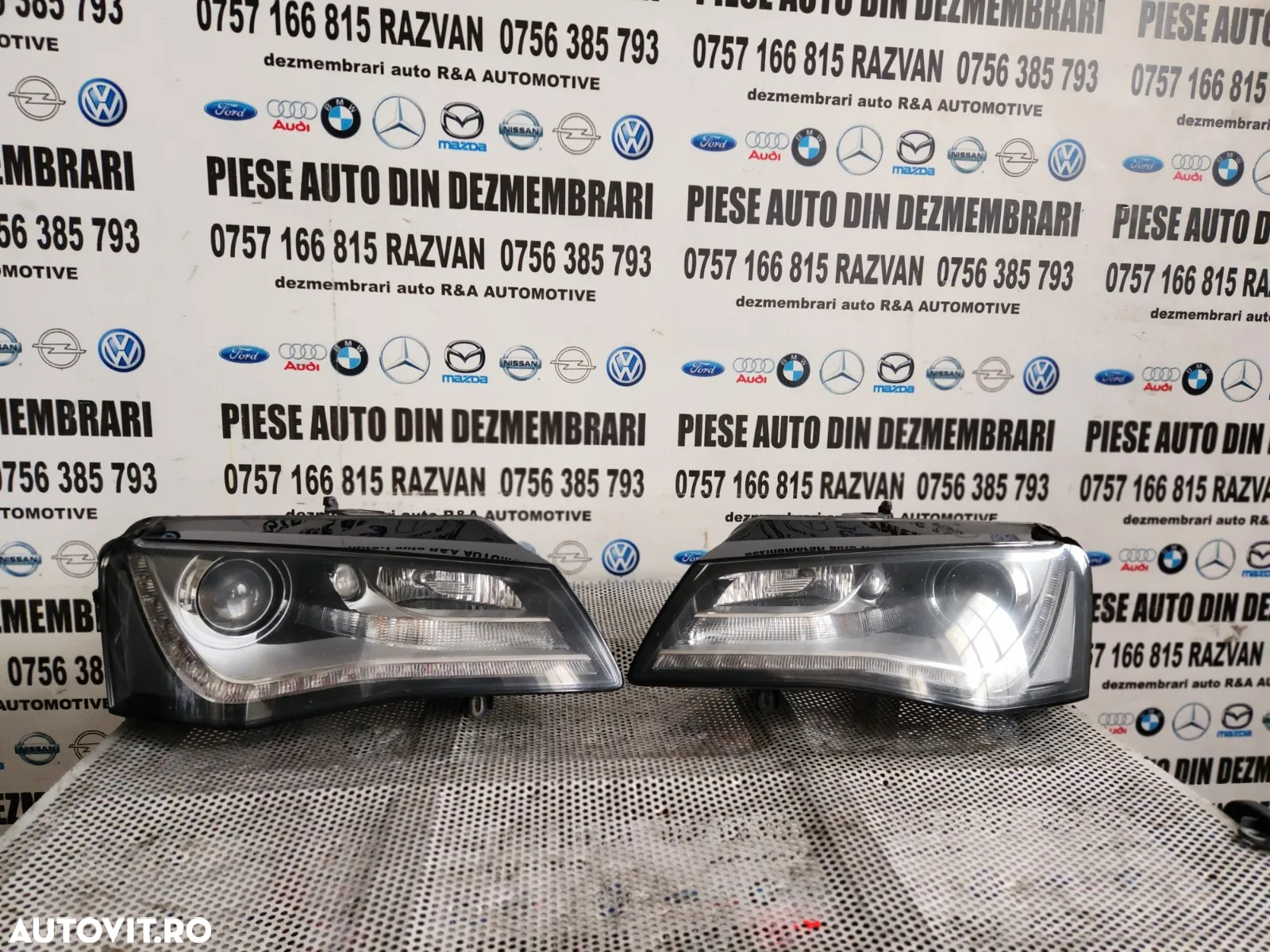 Faruri Far Stanga Dreapta Audi A8 4H D4 Led Bi-Xenon Adaptiv Volan Stanga Complete Cod 4H 4H Dezmem - 3