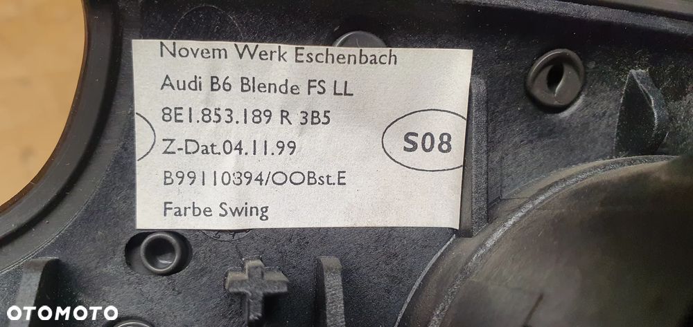 Listwa dekor deski konsoli Audi A4 B6 8E1853189R - 6